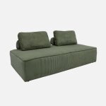 Chauffeuse 2 places pour canapé modulable vert Chauffeuse 2 places pour canapé modulable vert