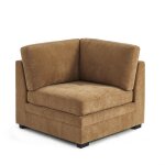 Chauffeuse d'angle 1 place tissu chenille �cureuil