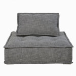 Chauffeuse pour canap modulable gris charbon