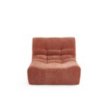 Chauffeuse modulable 1 place tissu chenille terracotta Chauffeuse modulable 1 place tissu chenille terracotta