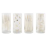 Cheers set de 4 verres high ball en or mtallis