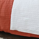 Chemin de lit en coton lav blanc 90x200 cm