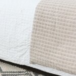 Chemin de lit en coton lavé sable 90x200 cm Chemin de lit en coton lavé sable 90x200 cm