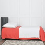 Chemin de lit gaze de coton blanc 90x200 cm Chemin de lit gaze de coton blanc 90x200 cm