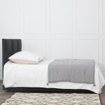 Chemin de lit gaze de coton gris perle 90x200 cm Chemin de lit gaze de coton gris perle 90x200 cm