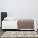 Chemin de lit gaze de coton noisette 90x200 cm