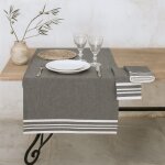 Chemin de table coton gris moyen 50x150 Chemin de table coton gris moyen 50x150