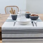 Chemin de table coton et lin blanc 50x155 cm