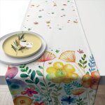 Chemin de table en coton printemps vibrant