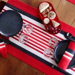 Chemin de table coton rouge 50x155
