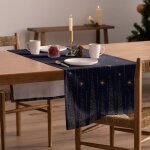 Chemin de table noël bleu 50x155 cm Chemin de table noël bleu 50x155 cm