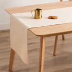 Chemin de table de no�l en coton jacquard orange et or 45x135cm