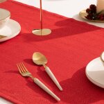 Chemin de table noël rouge - doré 50x155 cm Chemin de table noël rouge - doré 50x155 cm