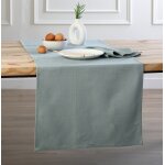 Chemin de table toile de coton céladon 50x150 Chemin de table toile de coton céladon 50x150
