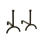 Chenet de cheminée en fer forgé (lot de 2) Chenet de cheminée en fer forgé (lot de 2)