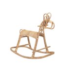 Cheval à bascule en rotin naturel 80x45x90 Cheval à bascule en rotin naturel 80x45x90