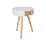 Chevet en bois scandinave nora (lot de 2) blanc