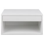 Chevet suspendu 1 tiroir 1 niche blanc Chevet suspendu 1 tiroir 1 niche blanc