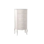 Chiffonnier 5 tiroirs blanc