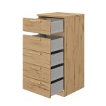 Chiffonnier 5 tiroirs effet bois bois