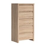 Chiffonnier 5 tiroirs stratifis beige