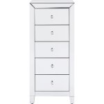 Chiffonnier 5 tiroirs en verre miroir
