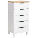 Chiffonnier en bois blanc 45x35x90 Chiffonnier en bois blanc 45x35x90