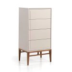 Chiffonnier en brouillard et effet bois noyer