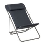 Chilienne jardin pliant multi - positions en acier gris l83xl62xh91
