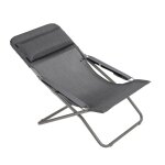 Chilienne pliante en acier gris l93xl67xh88 Chilienne pliante en acier gris l93xl67xh88