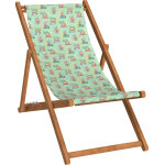 Chilienne pliante en hêtre et toile outdoor motif temples lagon Chilienne pliante en hêtre et toile outdoor motif temples lagon