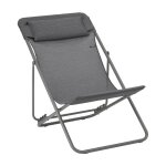 Chilienne pliante multi - positions en acier gris l83xl62xh91 Chilienne pliante multi - positions en acier gris l83xl62xh91