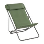Chilienne pliante multi - positions en acier vert l83xl62xh91 Chilienne pliante multi - positions en acier vert l83xl62xh91