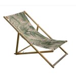 Chilienne en tissu recycl� et en bois brut jungle