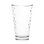 Chope en verre faon nid d'abeilles transparent
