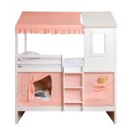 Ciel de lit superposé casita coton rose 70x198 / 154x133cm Ciel de lit superposé casita coton rose 70x198 / 154x133cm