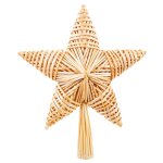 Cimier de sapin de nol toile paille 25x9x30cm