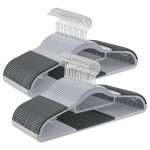 Cintres 50 pices antidrapant largeur 42 cm gris clair et gris sr