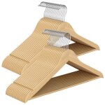 Cintres en bois lot de 30 pour haut  bretelles veste naturel