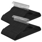 Cintre en velours antiglisse pivotant  360 noir lot de 20