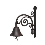 Cloche de jardin de porte ancienne en fonte marron 27 x 20. 5 cm Cloche de jardin de porte ancienne en fonte marron 27 x 20. 5 cm