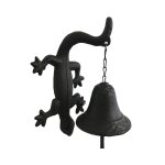 Cloche de jardin de porte ancienne salamandre fonte marron 12x23. 5cm