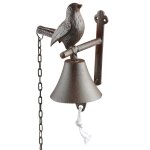 Cloche oiseau fonte brun Cloche oiseau fonte brun