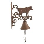Cloche vache fonte marron