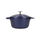 Cocotte 2. 5l en fonte d'aluminium bleu 21 x 27. 9 x 14. 8