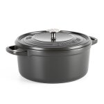 Cocotte 22 cm noir en fonte aluminium