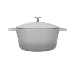 Cocotte 4l en fonte d'aluminium gris 33 x 24. 8 x 17. 5