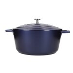 Cocotte 5l en fonte d'aluminium bleu 37 x 28. 9 x 19. 5