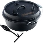 Cocotte dutch oven avec couvercle et anse en fonte noir