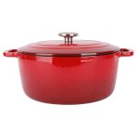 Cocotte en fonte, rouge, d 28 cm